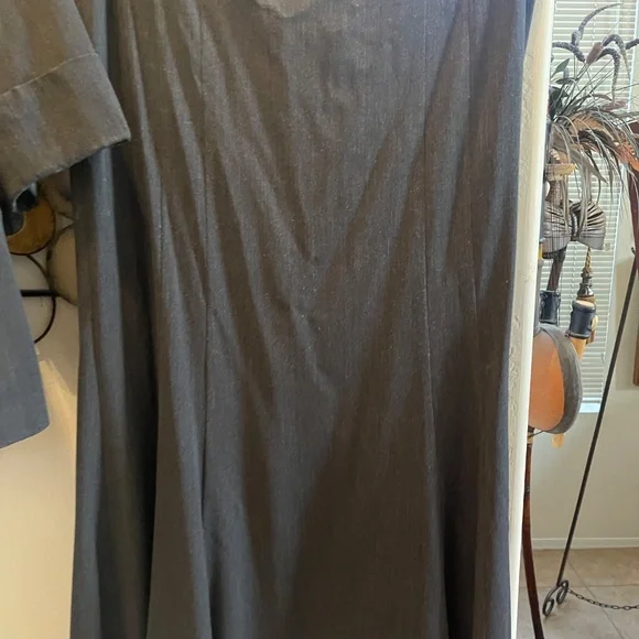 VINTAGE Hard to find Lane Bryant 2 piece Dark Gray Maxi Skirt Suit 18 - Picture 3 of 15